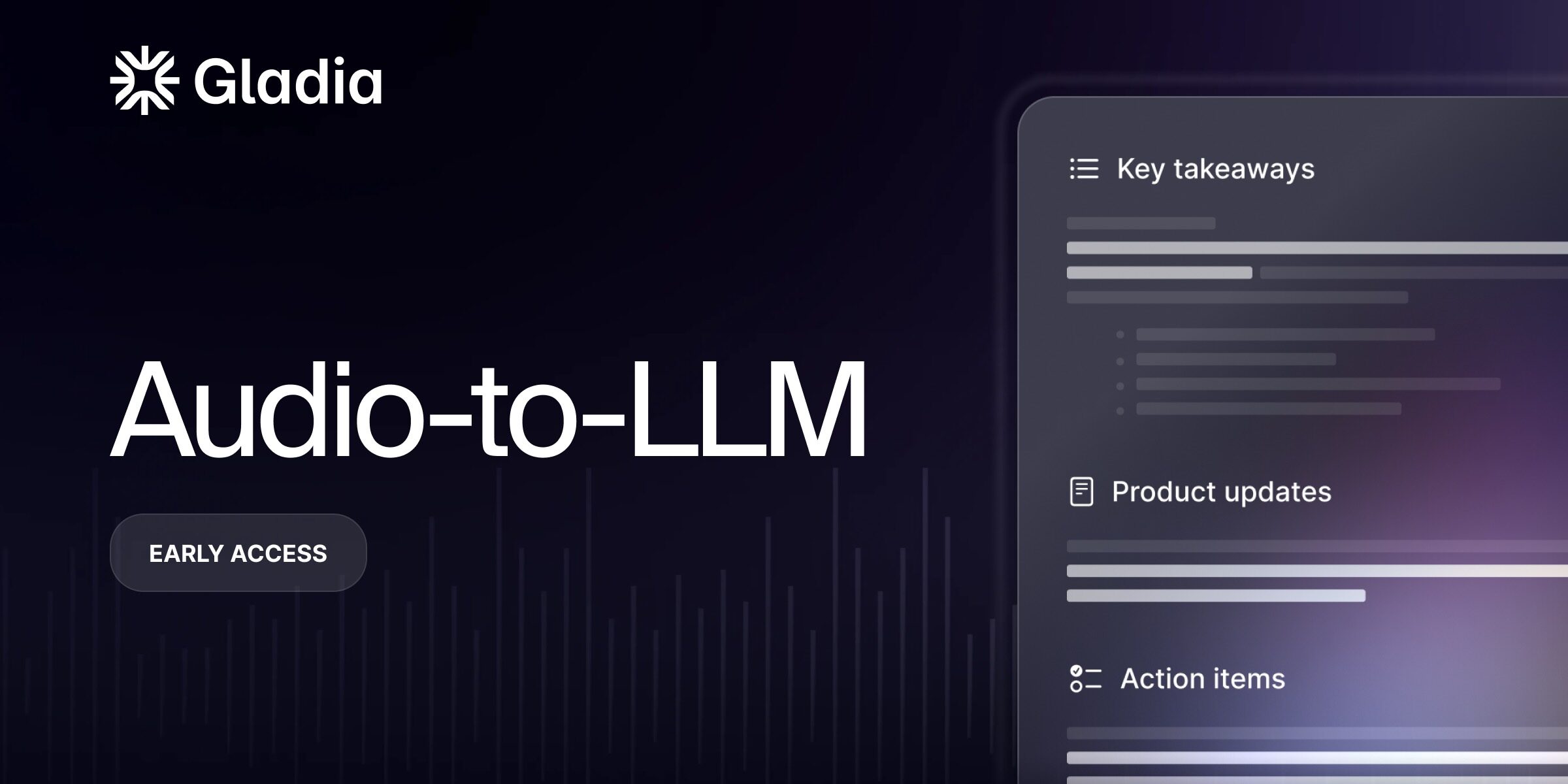 Audio to LLM